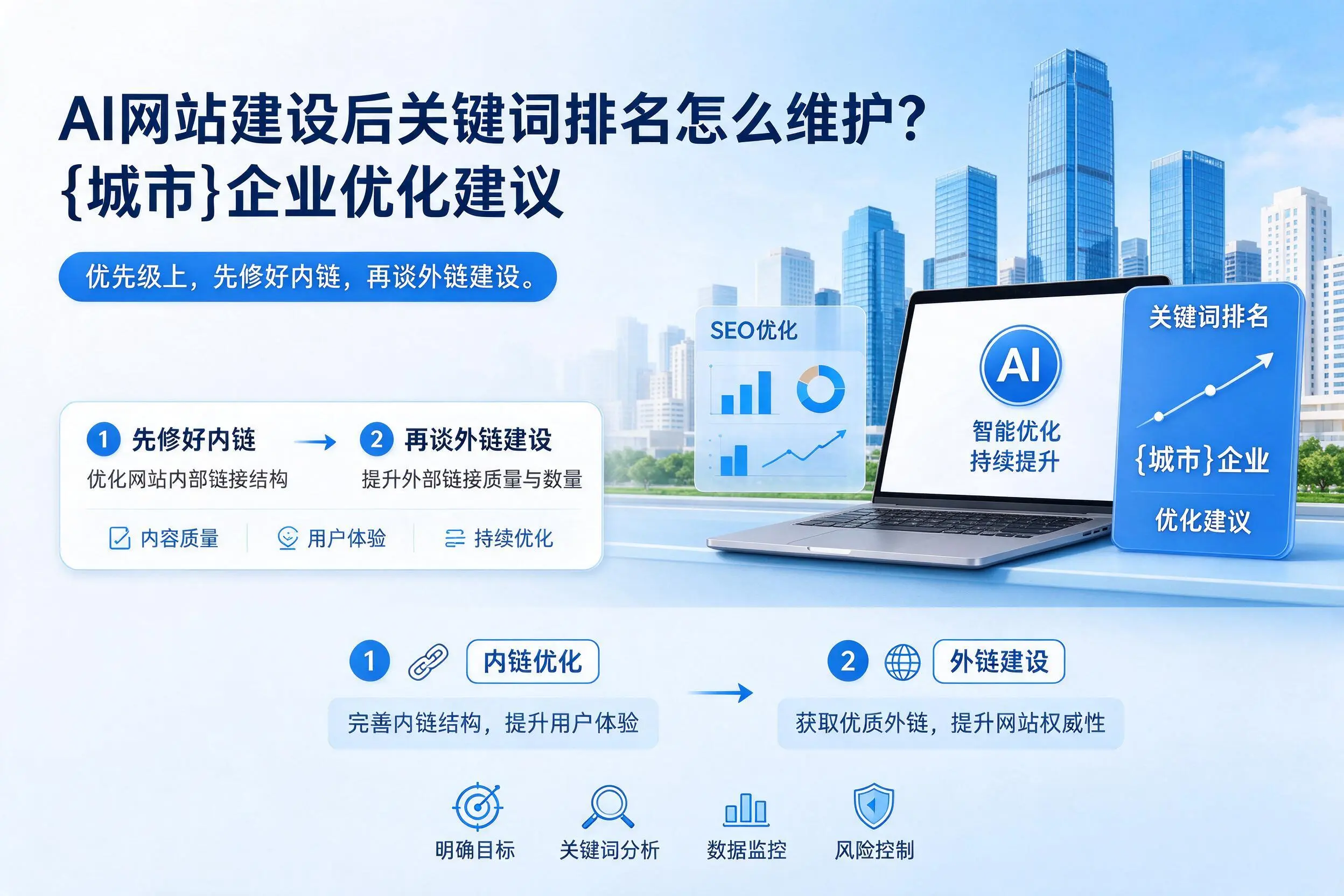 AI网站建设后关键词排名怎么维护?淮南企业优化建议