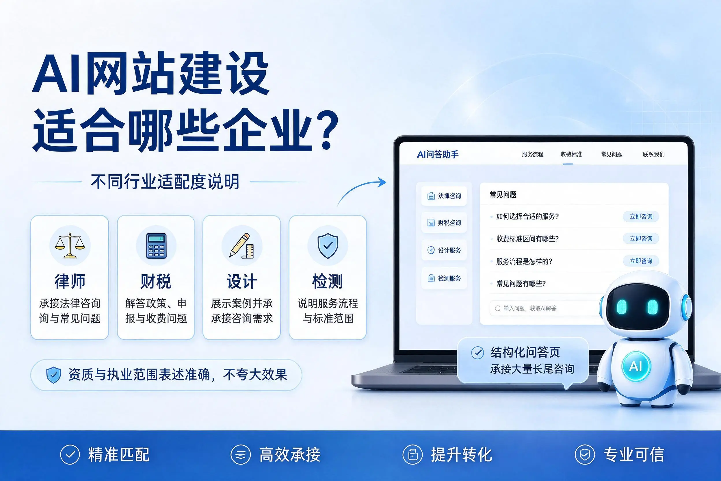 AI网站建设适合哪些企业？淮南不同行业适配度说明